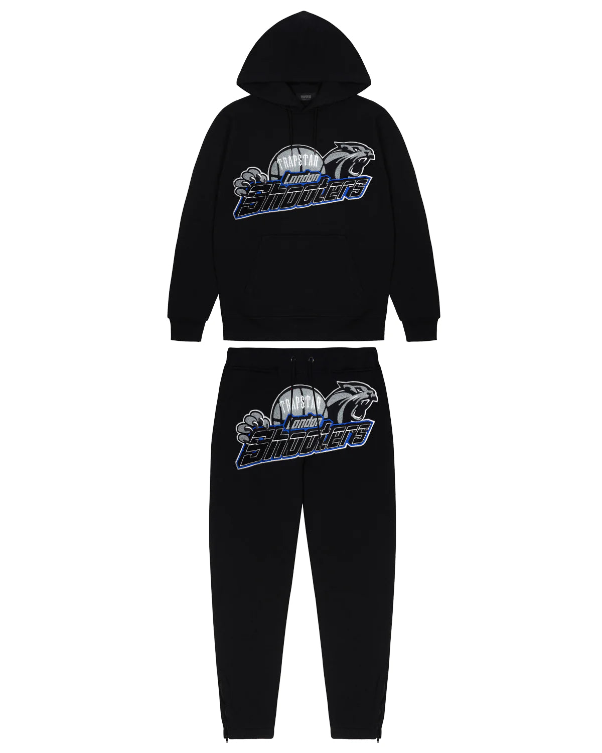 Trapstar Shooters Tracksuit - Black/Blue 2.0 – sourcedbycs