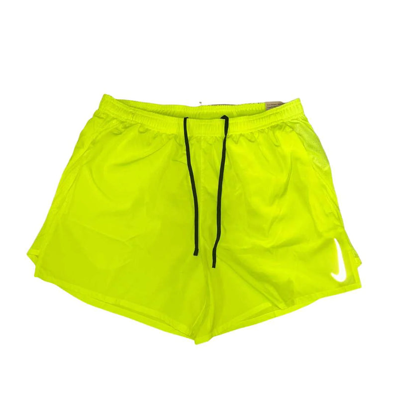 Nike Challenger 5 Inch Shorts - Volt and Front