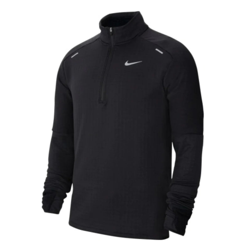 Nike 1/4 Zip Therma - Black and Front