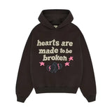 Broken Planet ‘Hearts Are Made To Be Broken’ Hoodie - Soot Black and Front