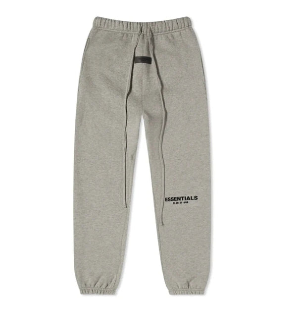 Fear Of God Essentials Sweatpants - Dark Oatmeal (SS22) and Front