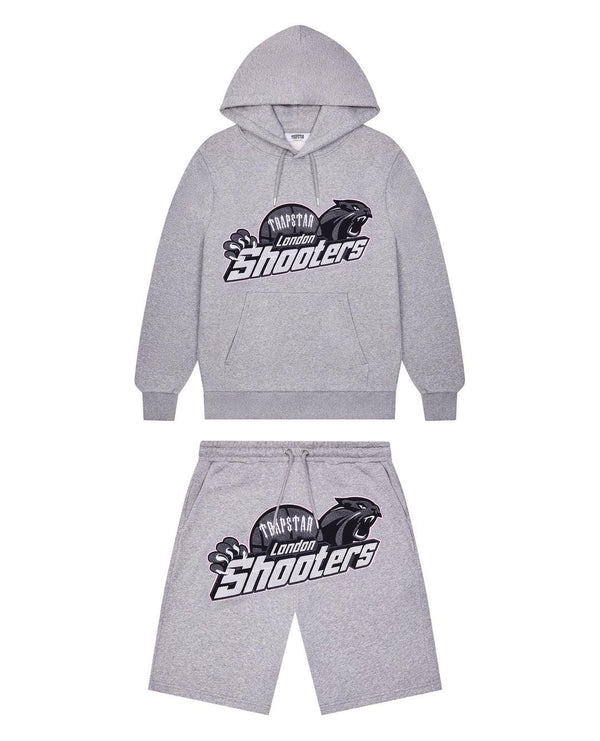 Trapstar Shooters Hoodie Shorts Set - Grey