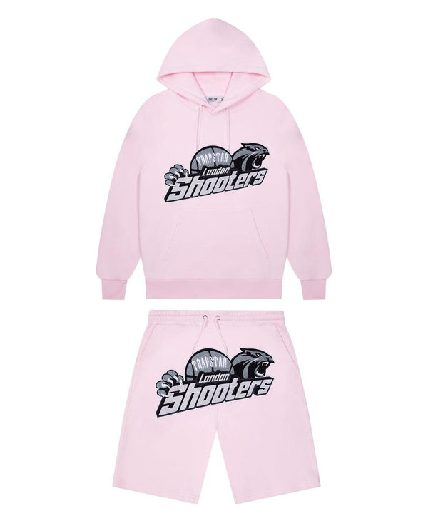 Trapstar Shooters Hoodie Shorts Set - Pink