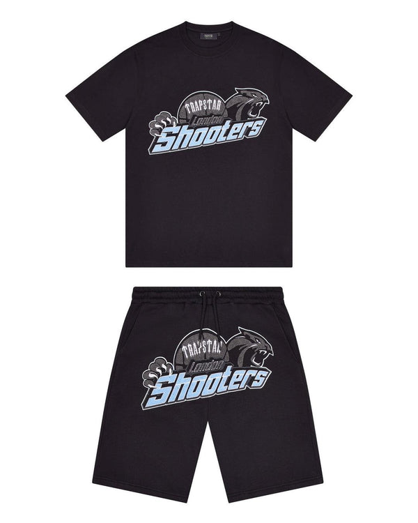 Trapstar Shooters Short Set - Black/Blue