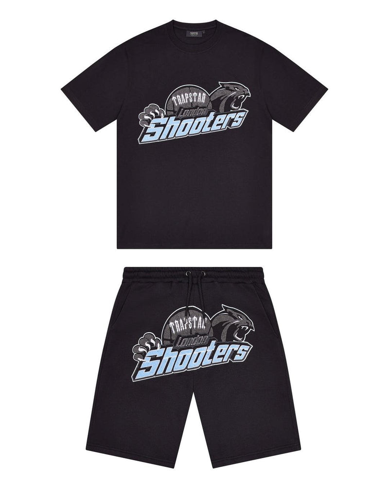 Trapstar Shooters Short Set - Black/Blue