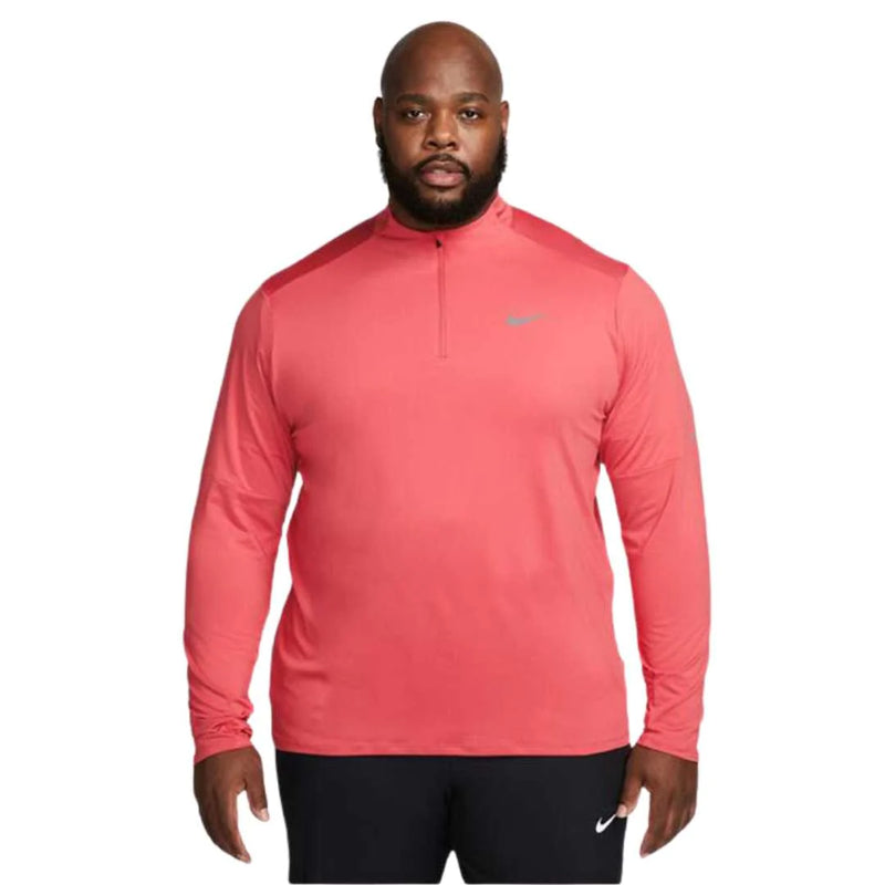 Nike Element 1/4 Zip - Salmon and Front