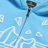 Broken Planet Zip Up Hoodie - Light Blue