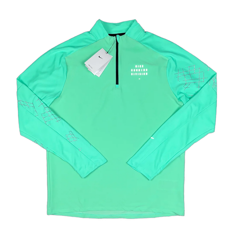 Nike Running Division 1/4 Zip - Mint and Front