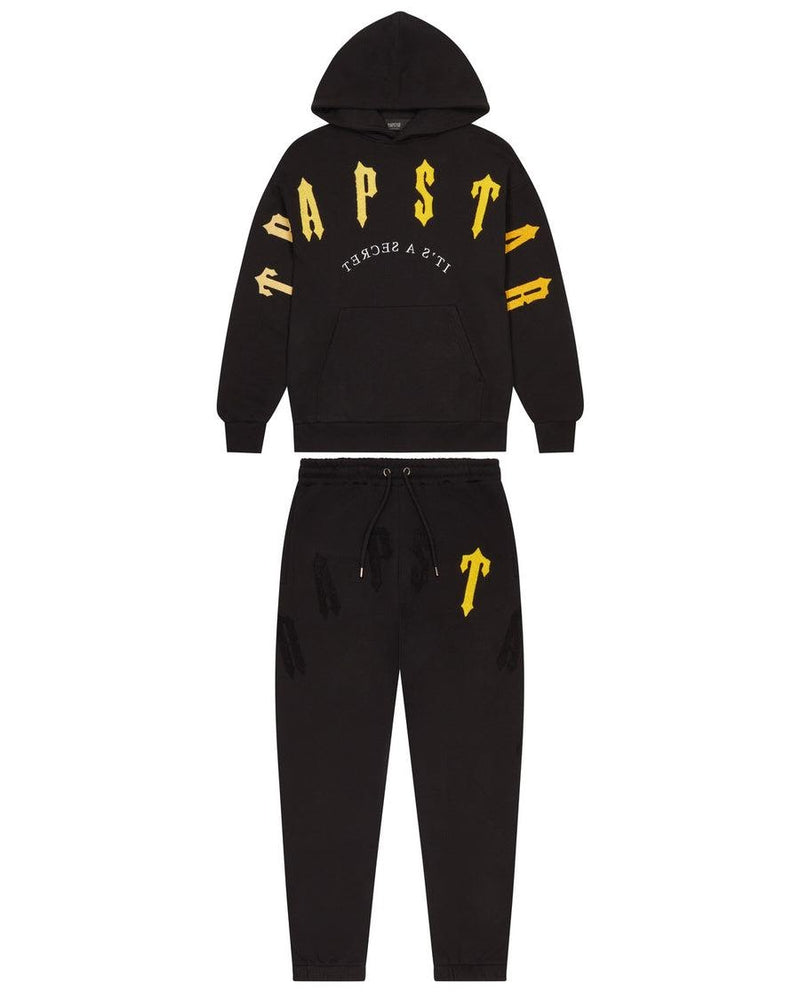 Trapstar Arch Chenille 2.0 Tracksuit - Black/Yellow – sourcedbycs
