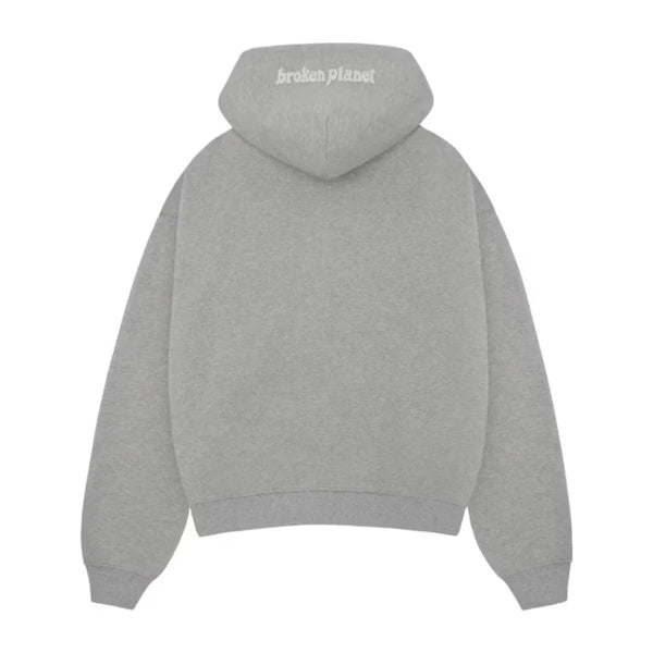 Broken Planet Zip Up Hoodie - Heather Grey