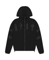 Trapstar Irongate Quilted Windbreaker - Black/White and Front