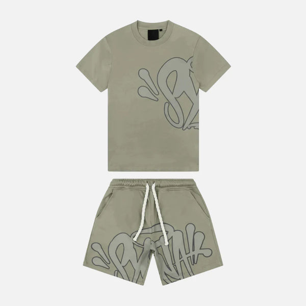 Synaworld Syna T Shirt Shorts Logo Set Sage sourcedbycs