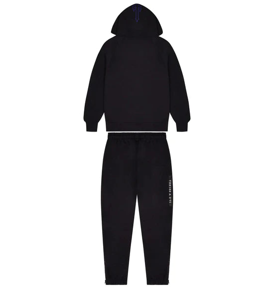 Trapstar Chenille Decoded 2.0 Hooded Tracksuit Black Blue sourcedbycs