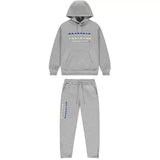 Trapstar Chenille Decoded 2.0 Hooded Tracksuit - Grey Ice Edition and Front