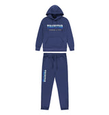 Trapstar Chenille Decoded 2.0 Hooded Tracksuit - Medieval Blue and Front