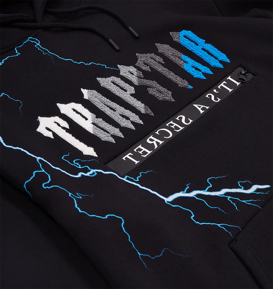 Trapstar Chenille Decoded 2.0 Hoodie Tracksuit Black/Dazzling Blue