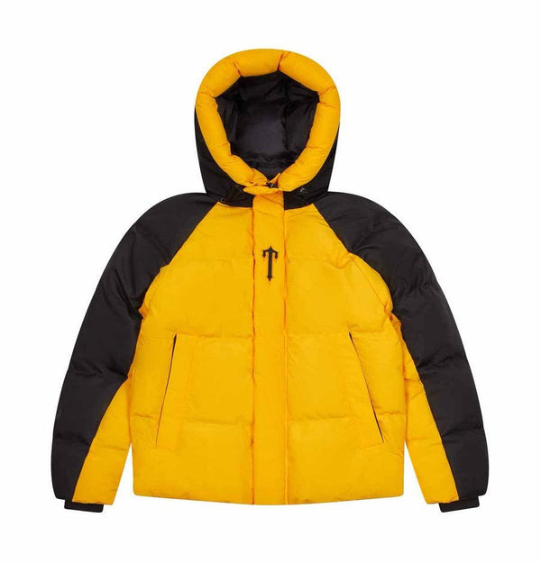 Trapstar Irongate Arch Puffer Jacket AW23 - Yellow/Black and Front