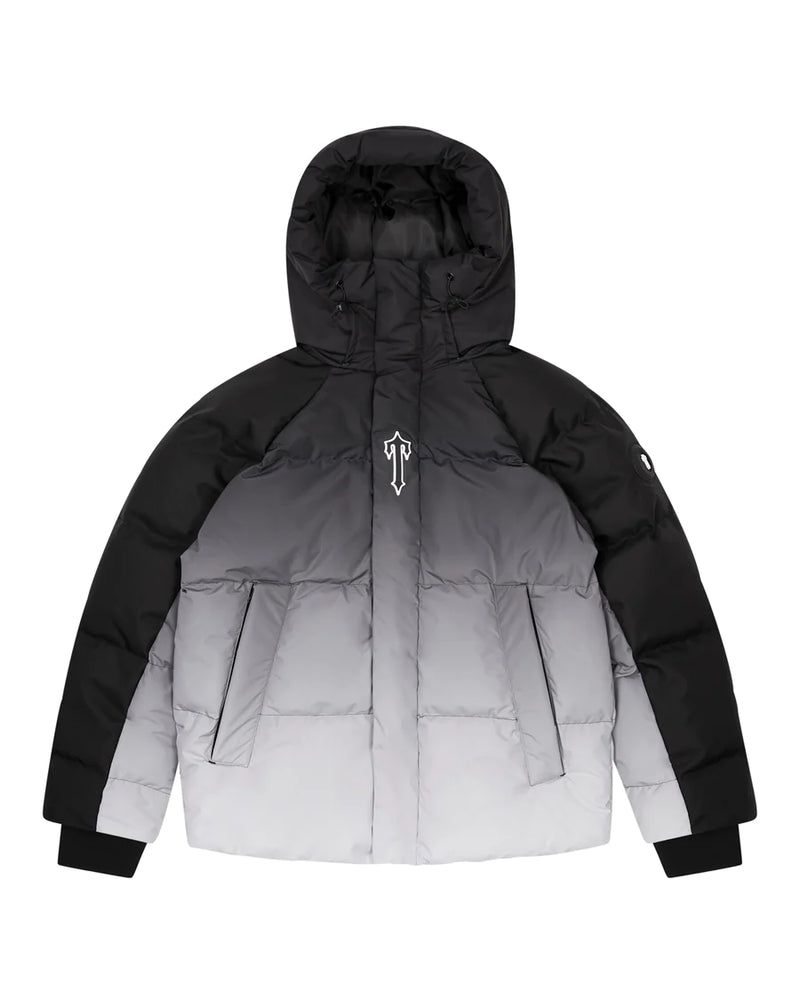 Trapstar Irongate Arch Puffer Jacket AW23 - Black/Gradient and Front