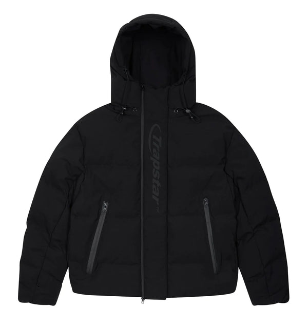 Trapstar Hyperdrive Technical Puffer Jacket - Blackout Edition and Front