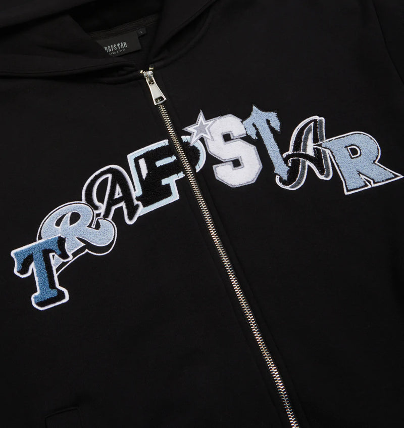 Trapstar Wildcard Zip Hooded Tracksuit - Black/Blue