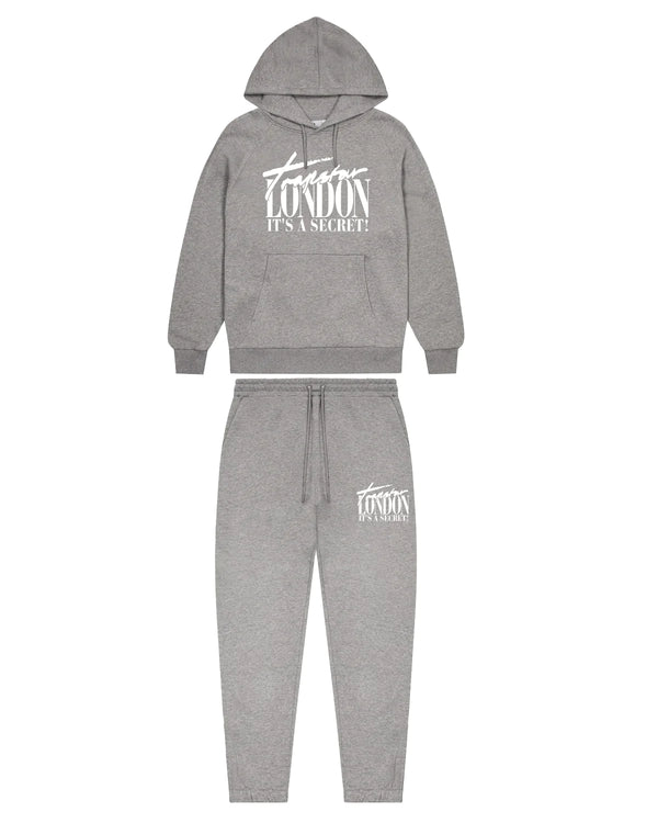 Trapstar London Tracksuit - Grey/White and Front