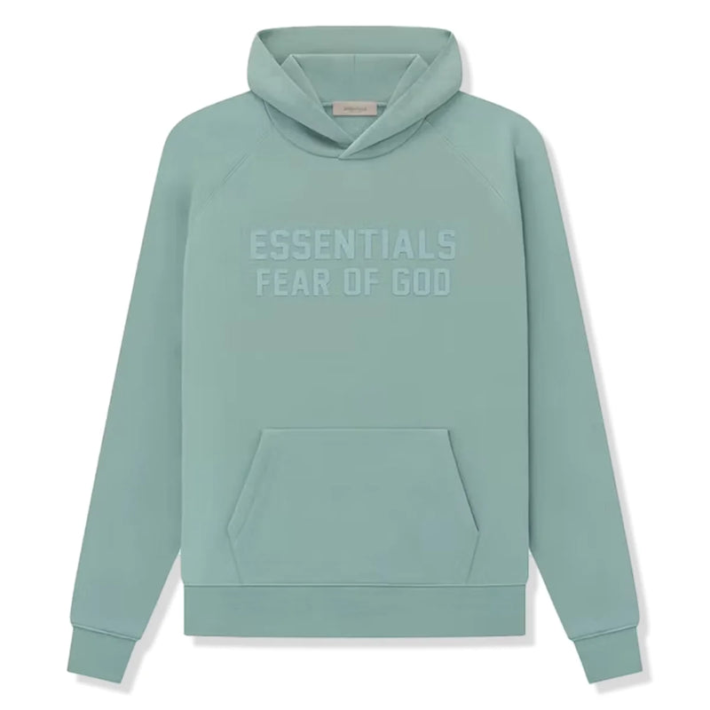 Fear Of God Essentials Hoodie - Sycamore (SS23) and Front