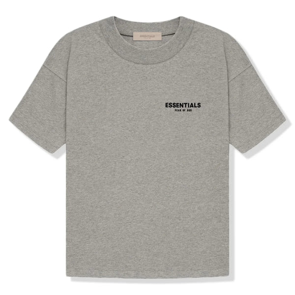 Fear Of God Essentials T-Shirt - Dark Oatmeal (SS22) and Front
