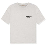 Fear Of God Essentials T-Shirt - Light Oatmeal (SS22) and Front