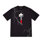 Trapstar Irongate T Lightning Shorts Set - Black/Infrared Edition