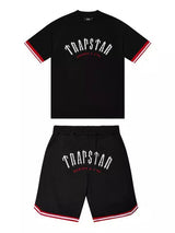 Trapstar Irongate Arch Mesh Shorts Set - Black and Front