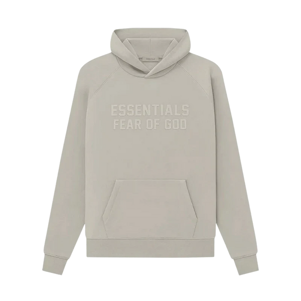 Fear Of God Essentials Hoodie - Seal (SS23) and Front