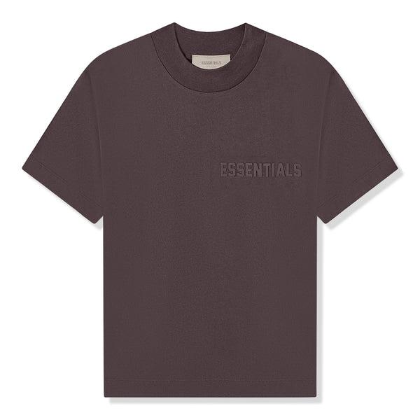 Fear Of God Essentials T-Shirt - Plum (SS23) and Front