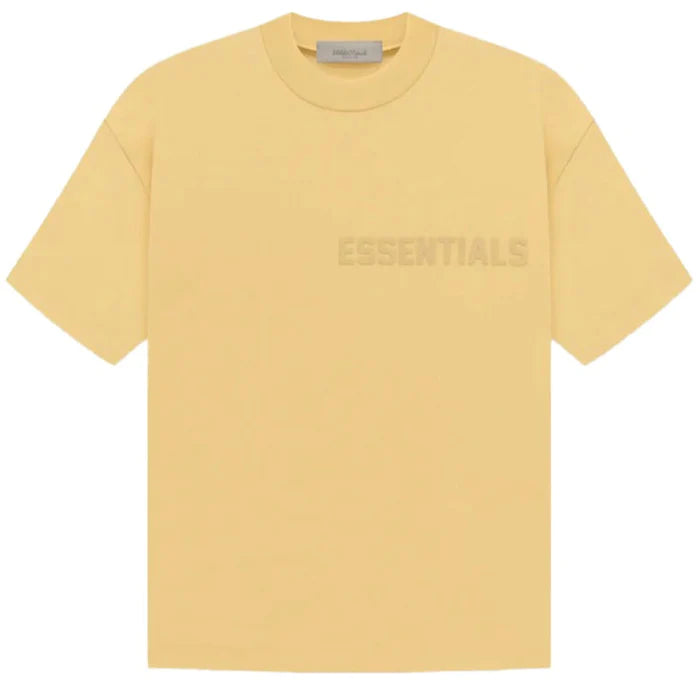 Fear Of God Essentials T-Shirt - Light Tuscan (SS23) and Front
