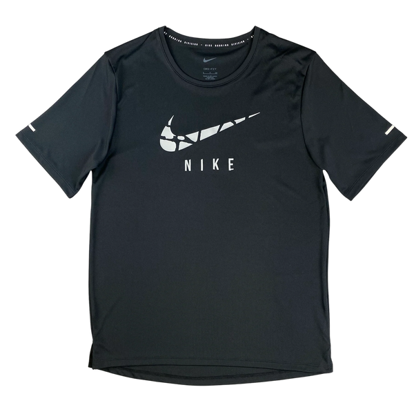 Nike RD Miler Cracked Swoosh - Black and Front