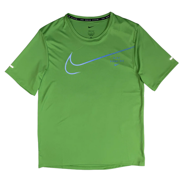 Nike Run T-Shirt - Green and Front