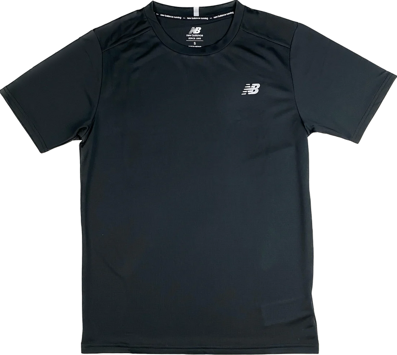 New Balance Core Run Tee - Black and Front