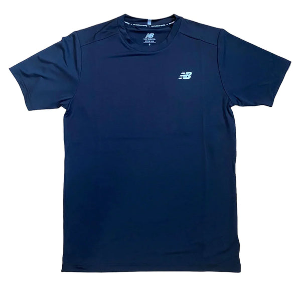 New Balance Core Run Tee - Navy and Front