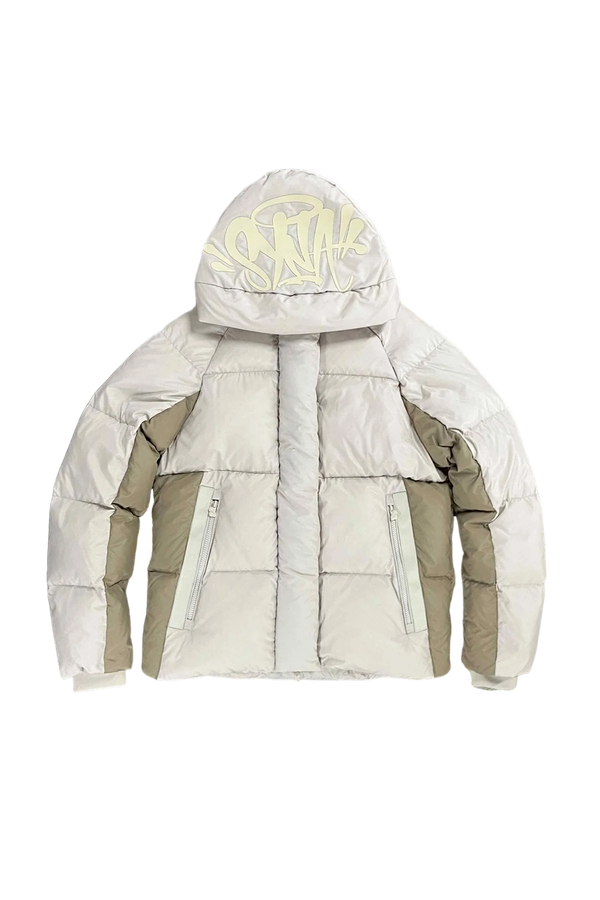 Synaworld Down Puffer Coat - Cream and Front