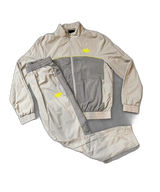 Syna World ‘Syna Logo’ Shell Tracksuit - Cream/Grey/Yellow and Front