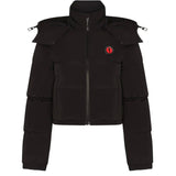 Trapstar Women’s Irongate Detachable Hooded Puffer Jacket - Black/Infrared