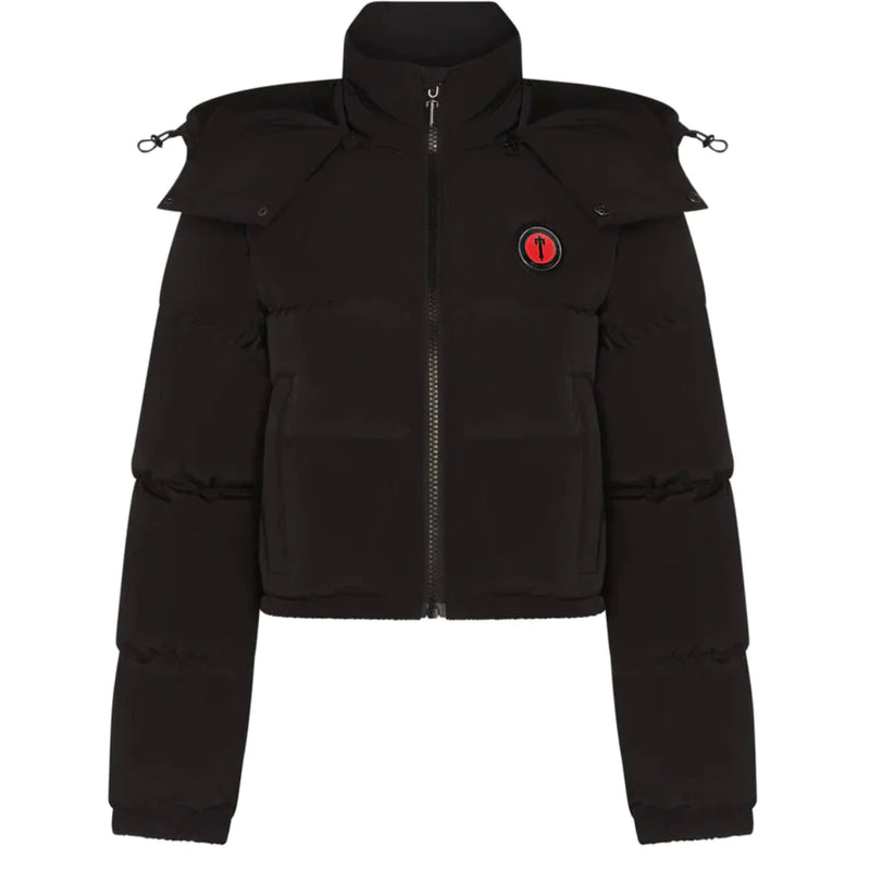 Trapstar Women’s Irongate Detachable Hooded Puffer Jacket - Black/Infrared