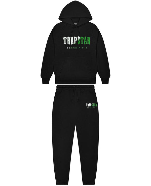 Trapstar Chenille Decoded Tracksuit - Black/Green and Front