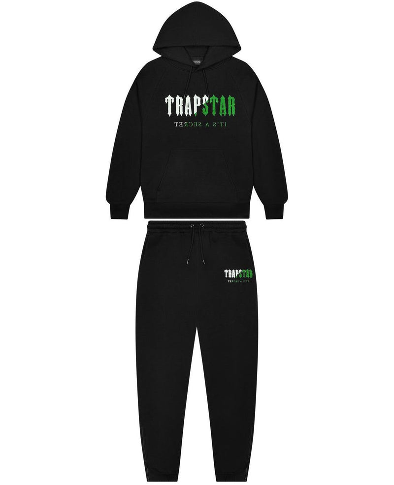 Trapstar Chenille Decoded Tracksuit - Black/Green and Front