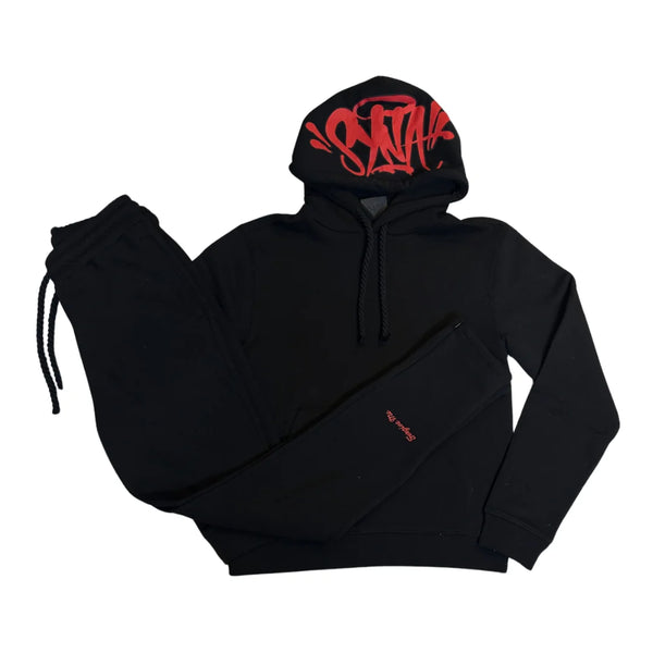 Synaworld OG Tracksuit - Black/Red and Front