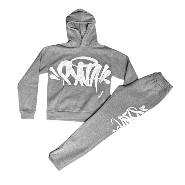 Synaworld Team Syna Tracksuit - Marl Grey/White and Front