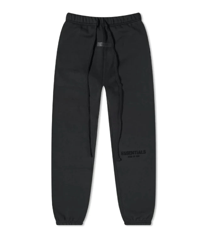 Fear Of God Essentials Sweatpants - Black (SS22) and Front