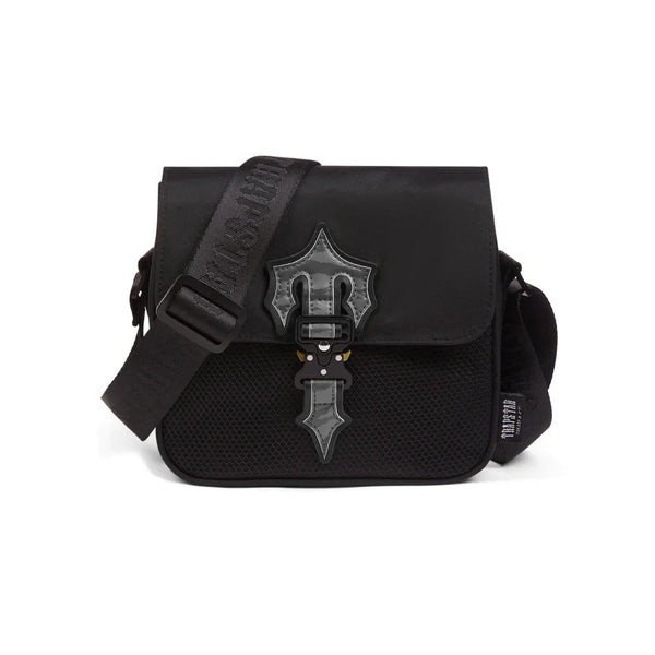 Trapstar Messenger Bag 1.0 - Black/Grey Camo, Front