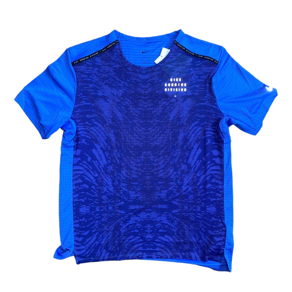 Nike Running Division Rise Tee Blue and Front