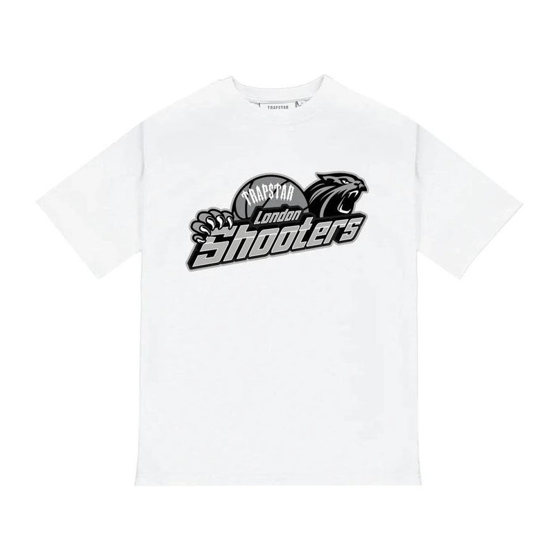 Trapstar Shooters T-Shirt - White Monochrome Edition and Front