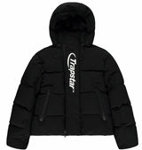 Trapstar Hyperdrive Technical Puffer Jacket - Black/White and Front